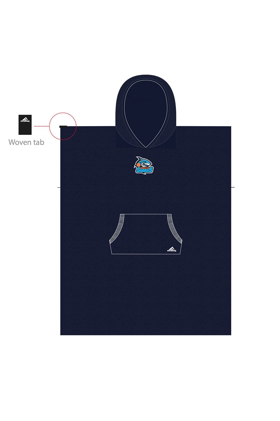 Hamilton Aquatics Adult Unisex Hamilton Sharks Changing Robe image 0