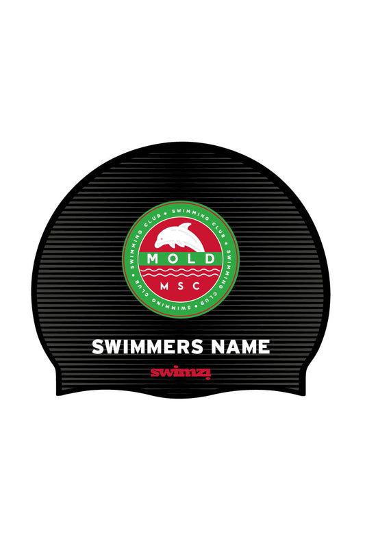 Unisex Club Swim Cap - Silicone Suede - Black image 0