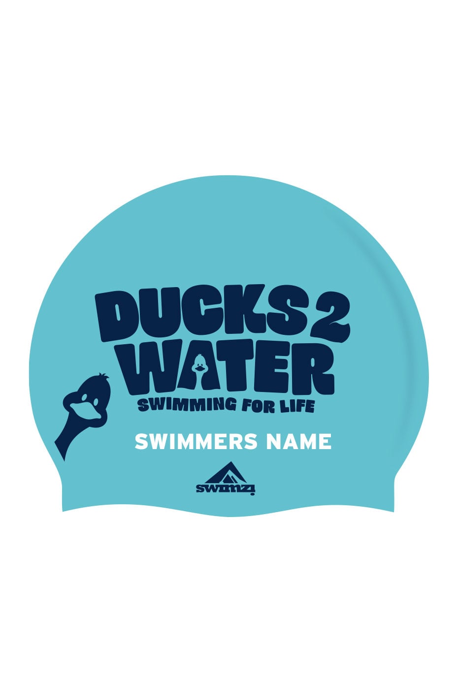 Unisex Club Swim Cap - Silicone Suede - Blue image 0
