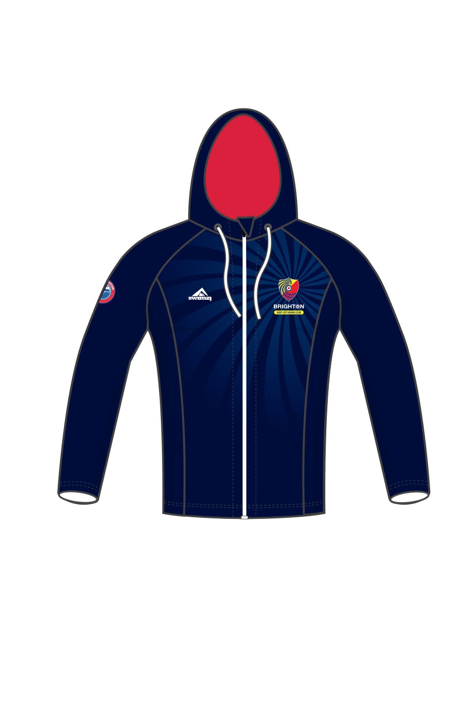 Brighton SLSC Adult Unisex Zipped Performance Hoodie image 0
