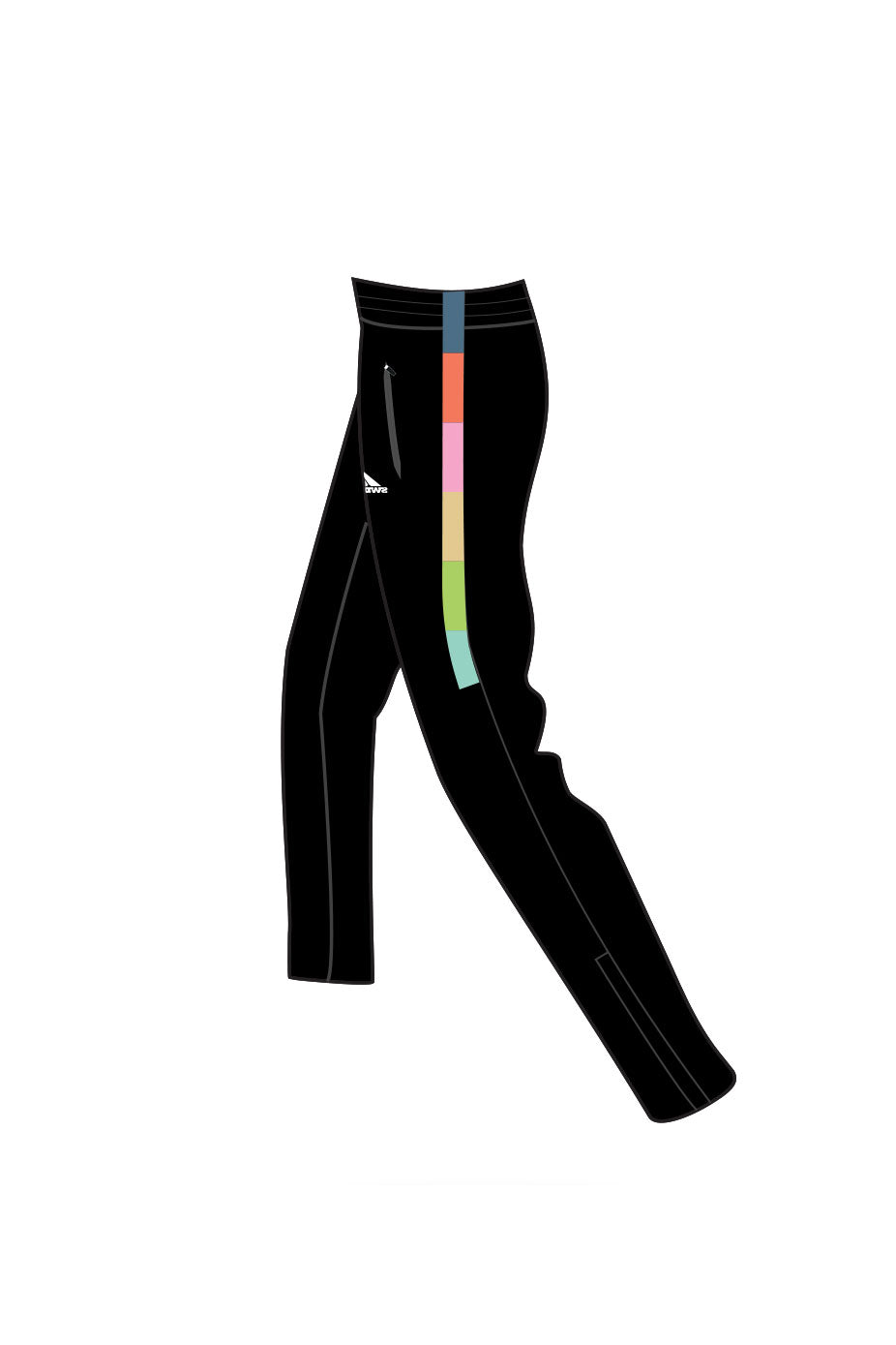 Tribirdsport Coaching Adult Female Performance Bottoms - Black image 1