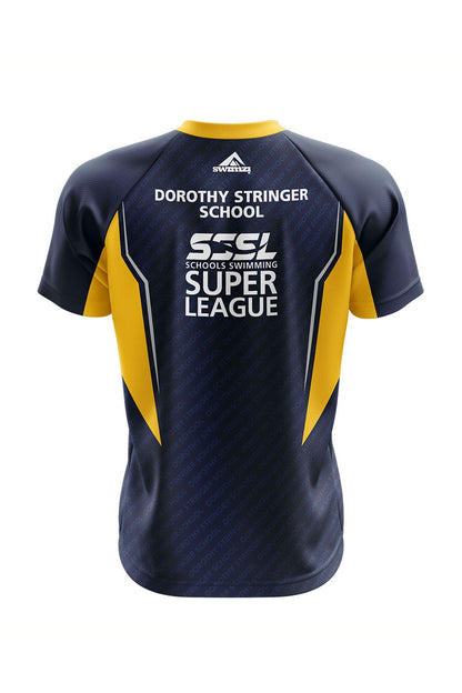 Schools Swimming Super League Adult Unisex Dorothy Stringer School Club Shirt - V-Neck image 1