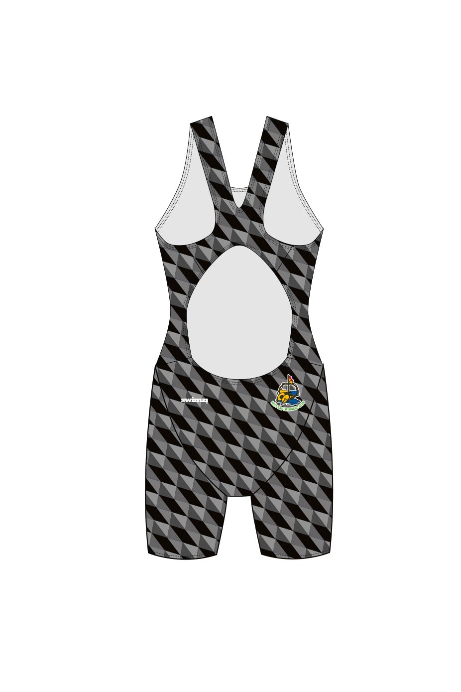 Rest Bay Lifeguards SC Adult Female Knee Suit - Black image 1