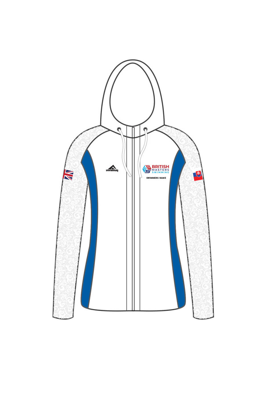 British Masters Swimming Adult Female Zipped Performance Hoodie - White image 0