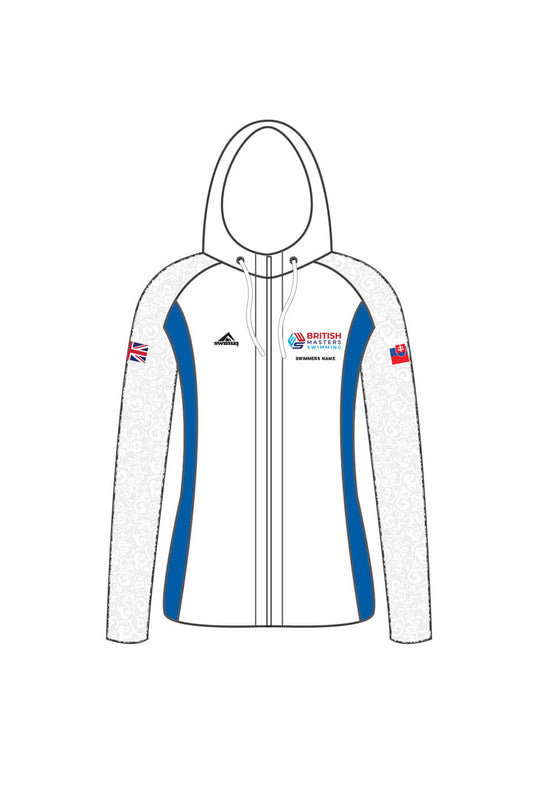 British Masters Swimming Adult Female Zipped Performance Hoodie - White image 0