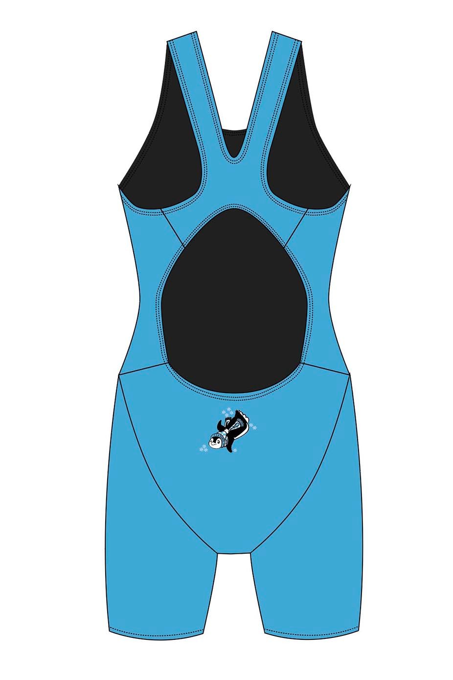 Polar Bear Challenge Adult Female Penguin Knee Suit - Blue image 1