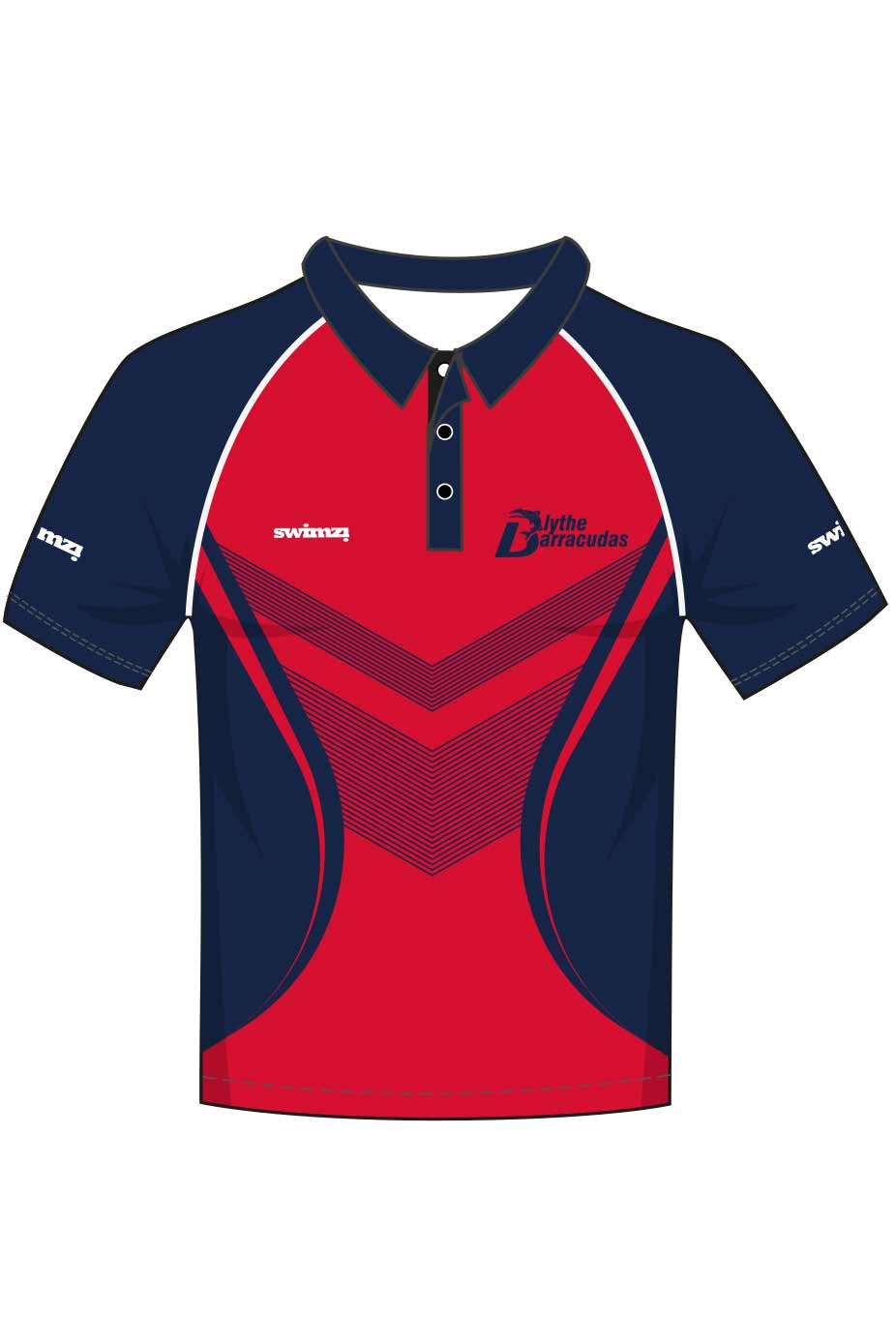 Blythe Barracudas SC Adult Unisex Polyester Coach Shirt - Polo Neck image 0