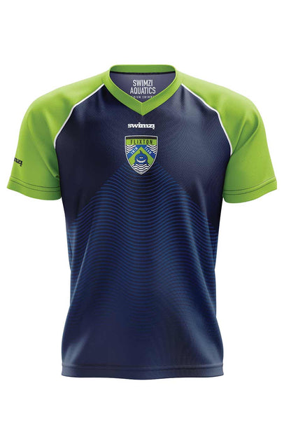 Flixton Swim Team Kids Unisex Polyester Club Shirt - V-Neck image 0