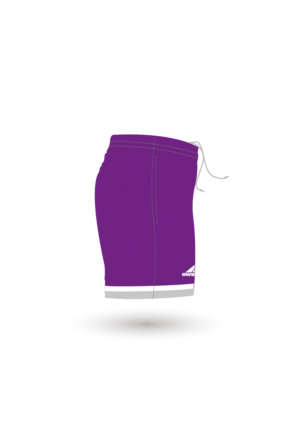 Newham & University of East London Swimming Club Adult Unisex Sport Shorts - Zipped Pockets - Purple image 1