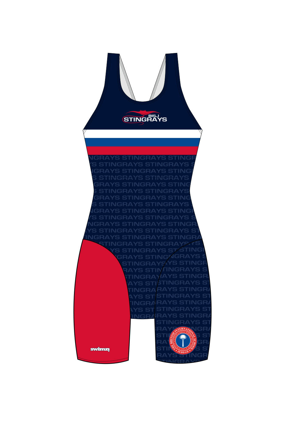 The British International School of Jeddah Stingrays Adult Female Knee Suit image 0