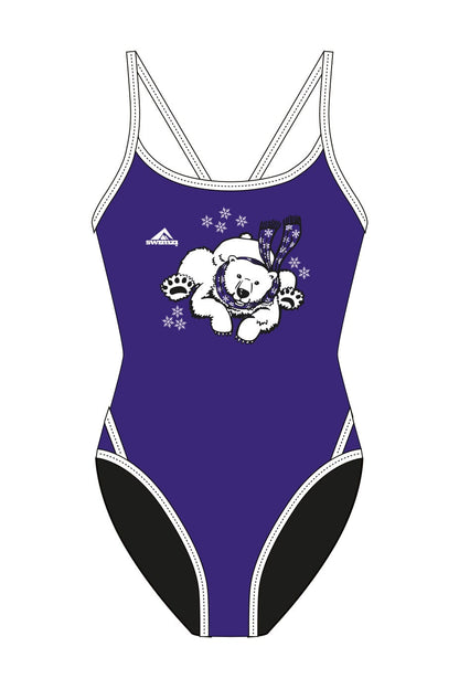 Polar Bear Challenge Adult Female Polar Bear Thinstrap Swimsuit - Purple image 0