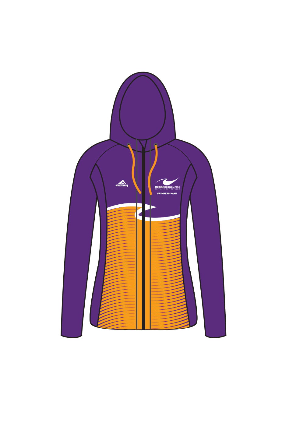 Branksome Chine Surf Life Saving Club Adult Female Zipped Performance Hoodie image 0