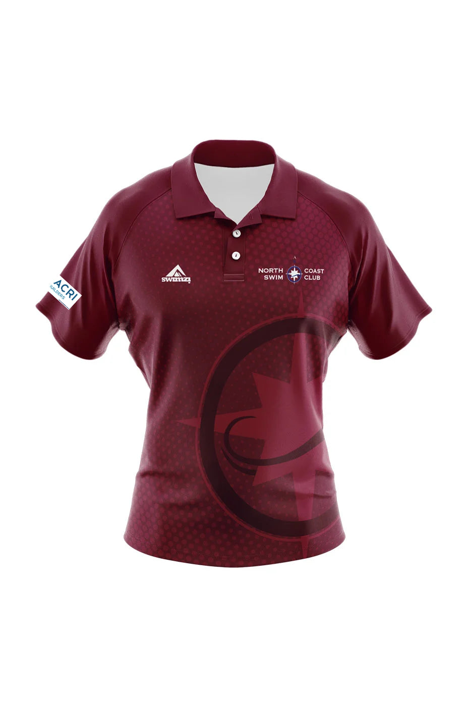 North Coast Swim Club Adult Female Supporters Shirt - Polo Neck - Maroon image 0