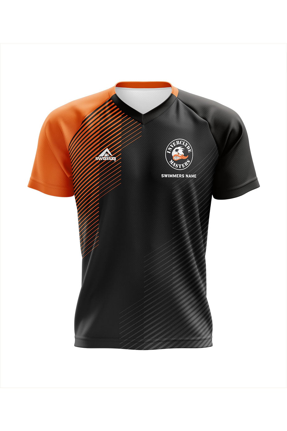 Inverclyde Masters SC Adult Unisex Club Shirt - V-Neck - Black image 0