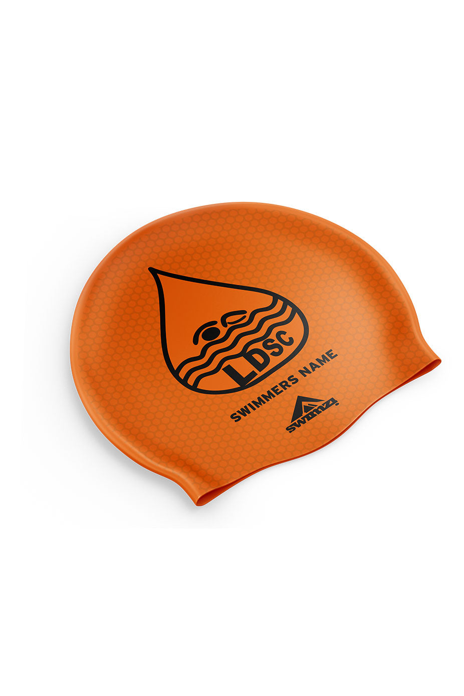Unisex Club Swim Cap - Silicone Suede - Orange image 0