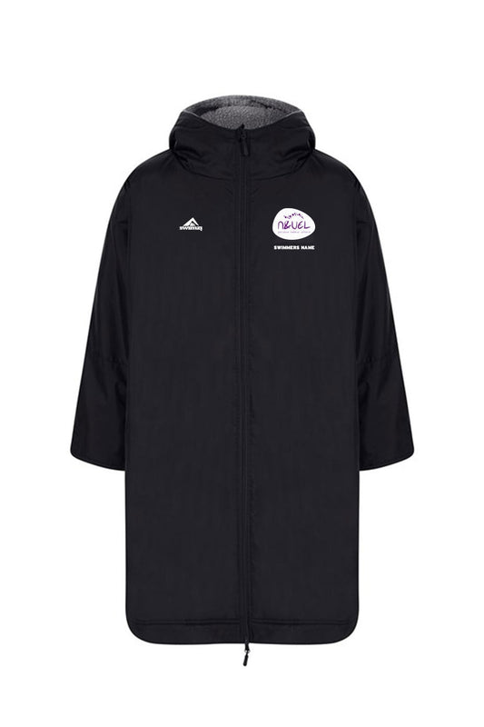 Newham & University of East London Swimming Club Adult Unisex Swimzi Team Robe - Black image 0