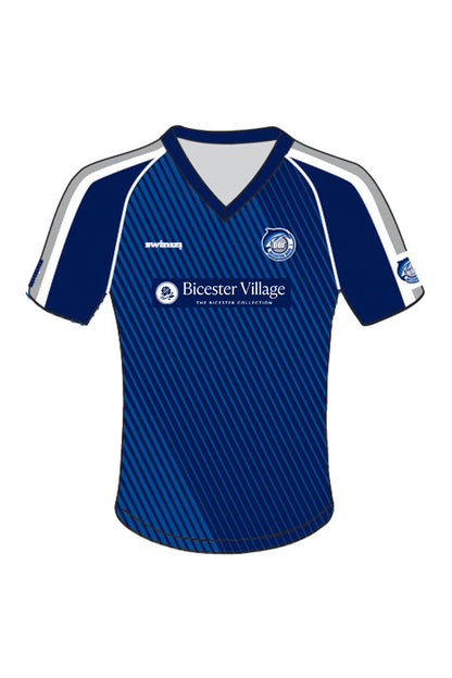 Bicester Blue Fins SC Adult Unisex Polyester Club Shirt - V-Neck image 0