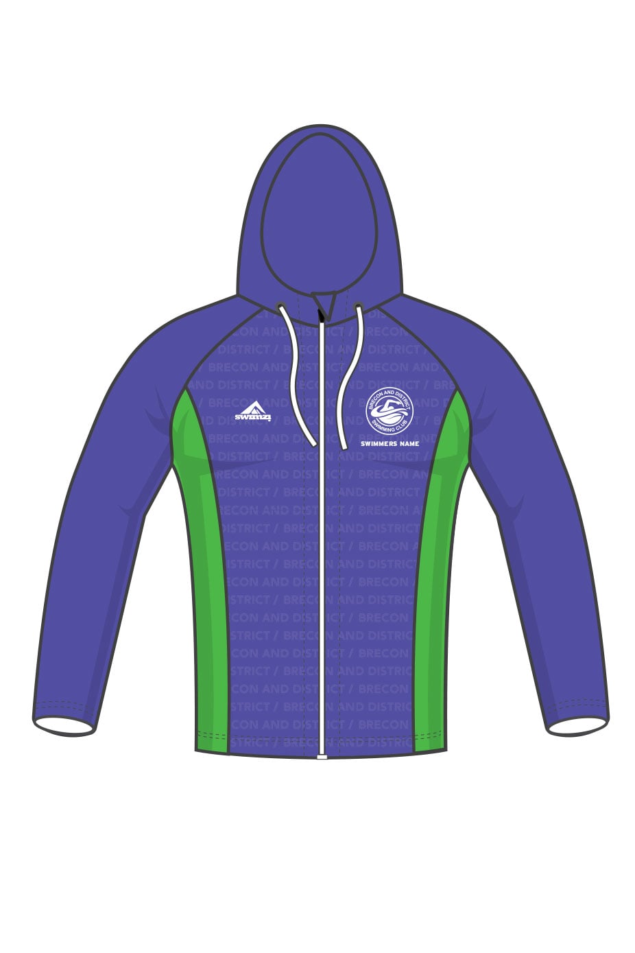 Brecon & District SC Adult Unisex Zipped Performance Hoodie image 0