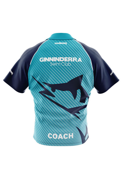 Ginninderra Swim Club Adult Unisex Polyester National Rep Shirt - Polo Neck - Coach image 1