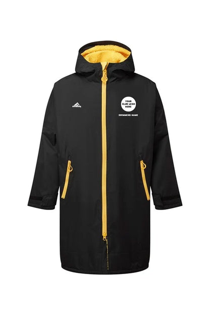 Team Robe Shop Adult Unisex Swimzi Team Robe - Black & Sun Yellow image 0