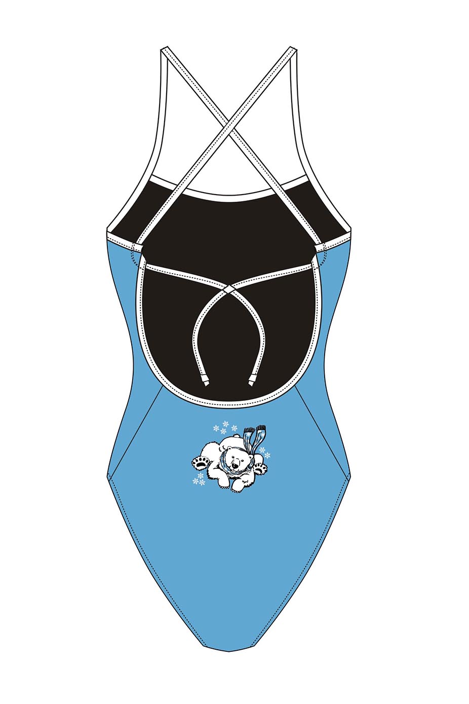 Polar Bear Challenge Adult Female Polar Bear Tie Back Swimsuit image 1