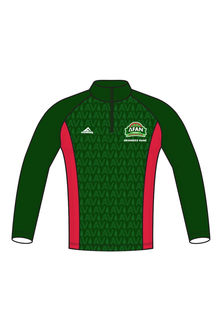 Afan Valley SC Adult Unisex 1/4 Zip Performance Tracksuit Top image 0