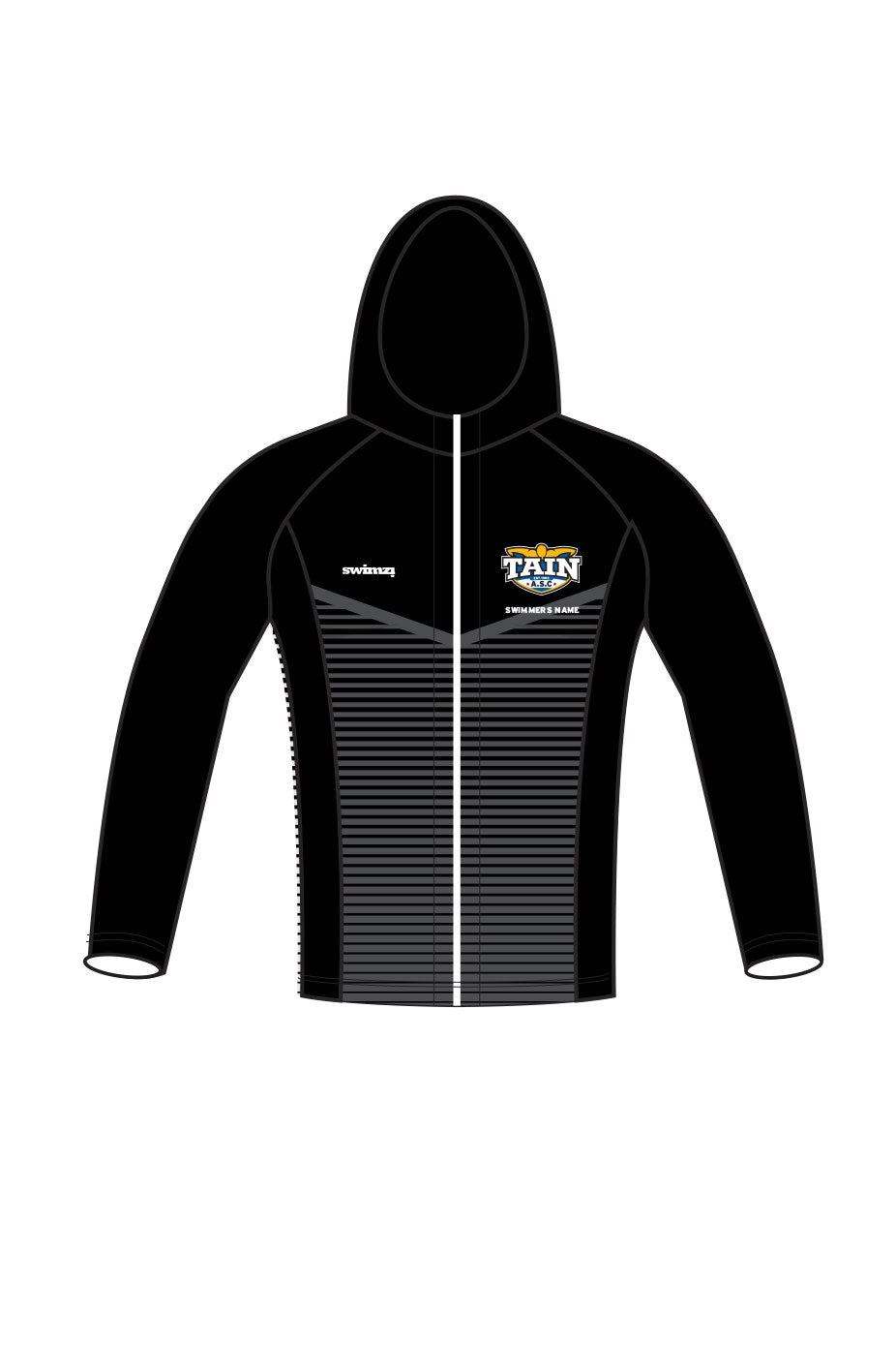 Tain SC Adult Unisex Zipped Performance Hoodie - Black image 0