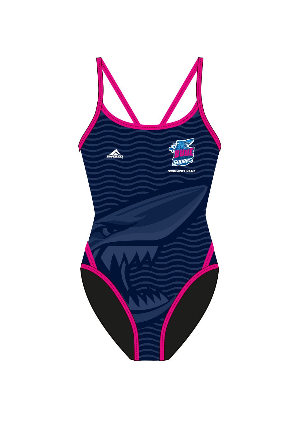 Bude Sharks Adult Female Thinstrap Swimsuit image 0