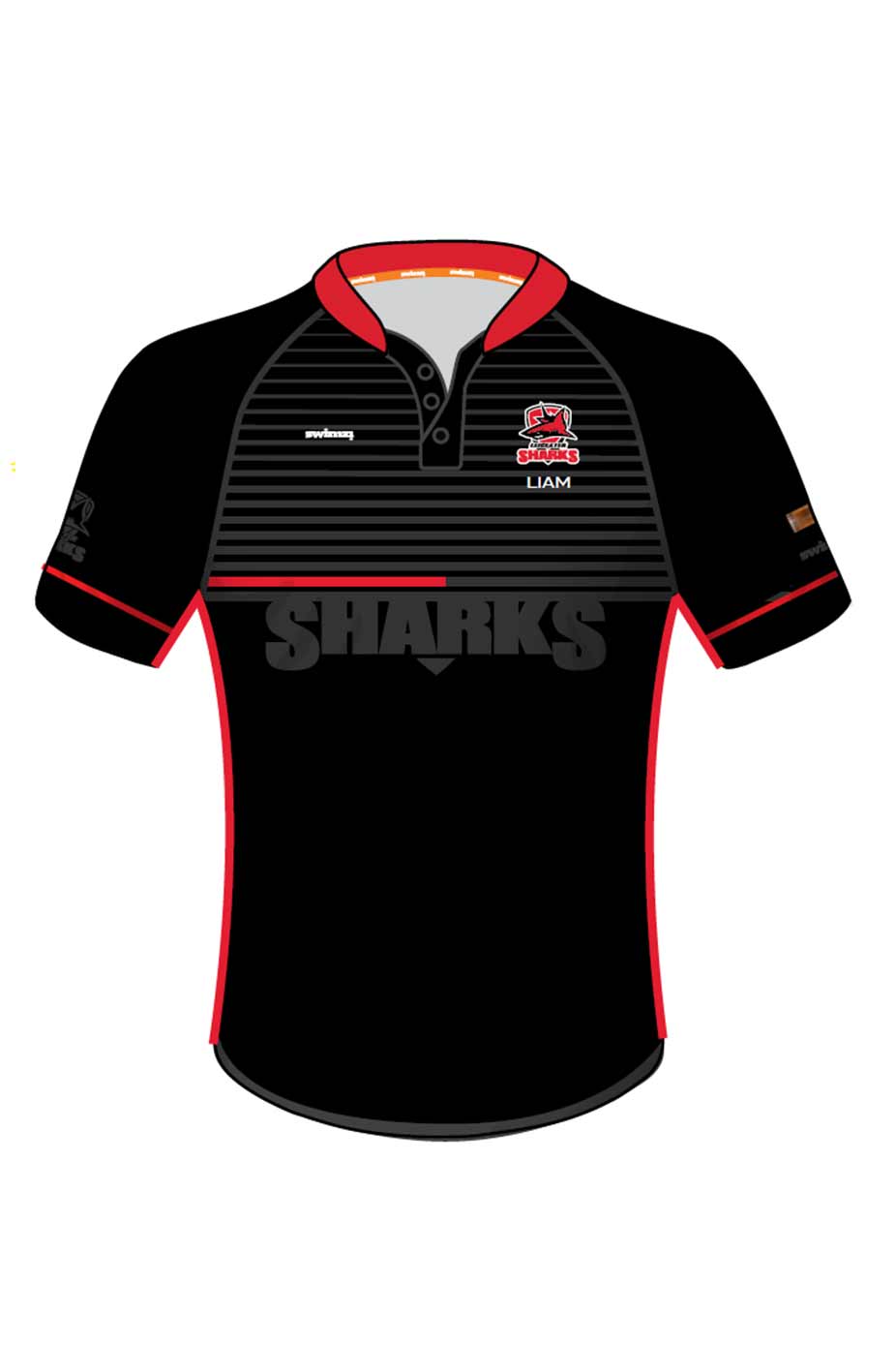 Leicester Sharks SC Adult Unisex Polyester Club Shirt - Grandad image 0