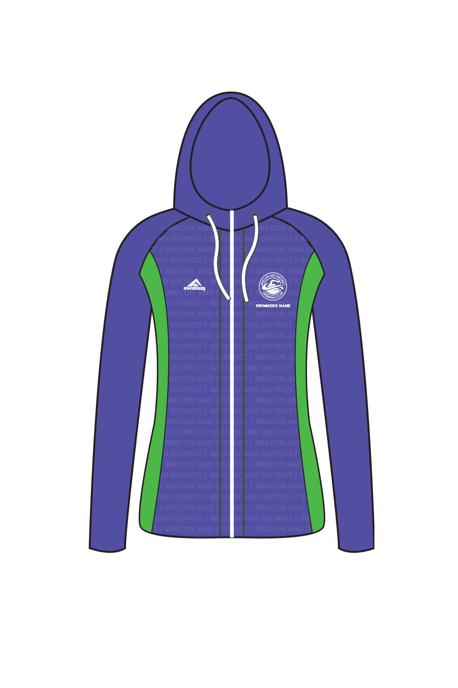 Brecon & District SC Adult Female Zipped Performance Hoodie image 0