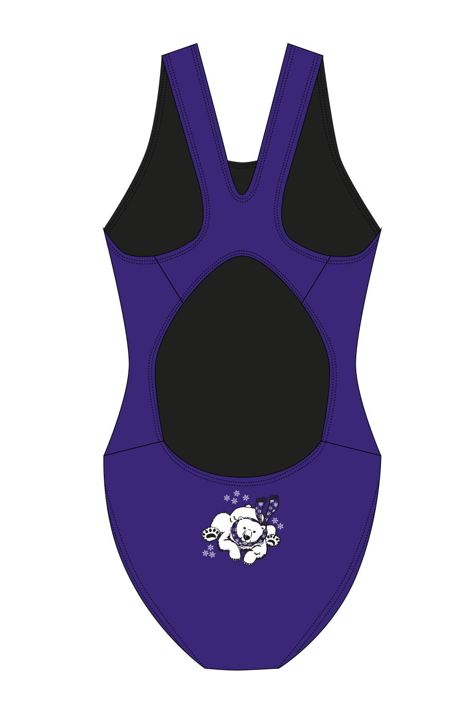 Polar Bear Challenge Adult Female Polar Bear Broadstrap Swimsuit - Purple image 1