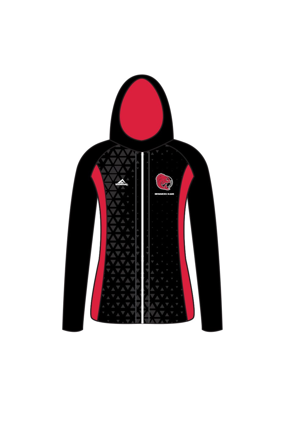 Glen Innes Redfins Swimming Club Adult Female Zipped Performance Hoodie image 0