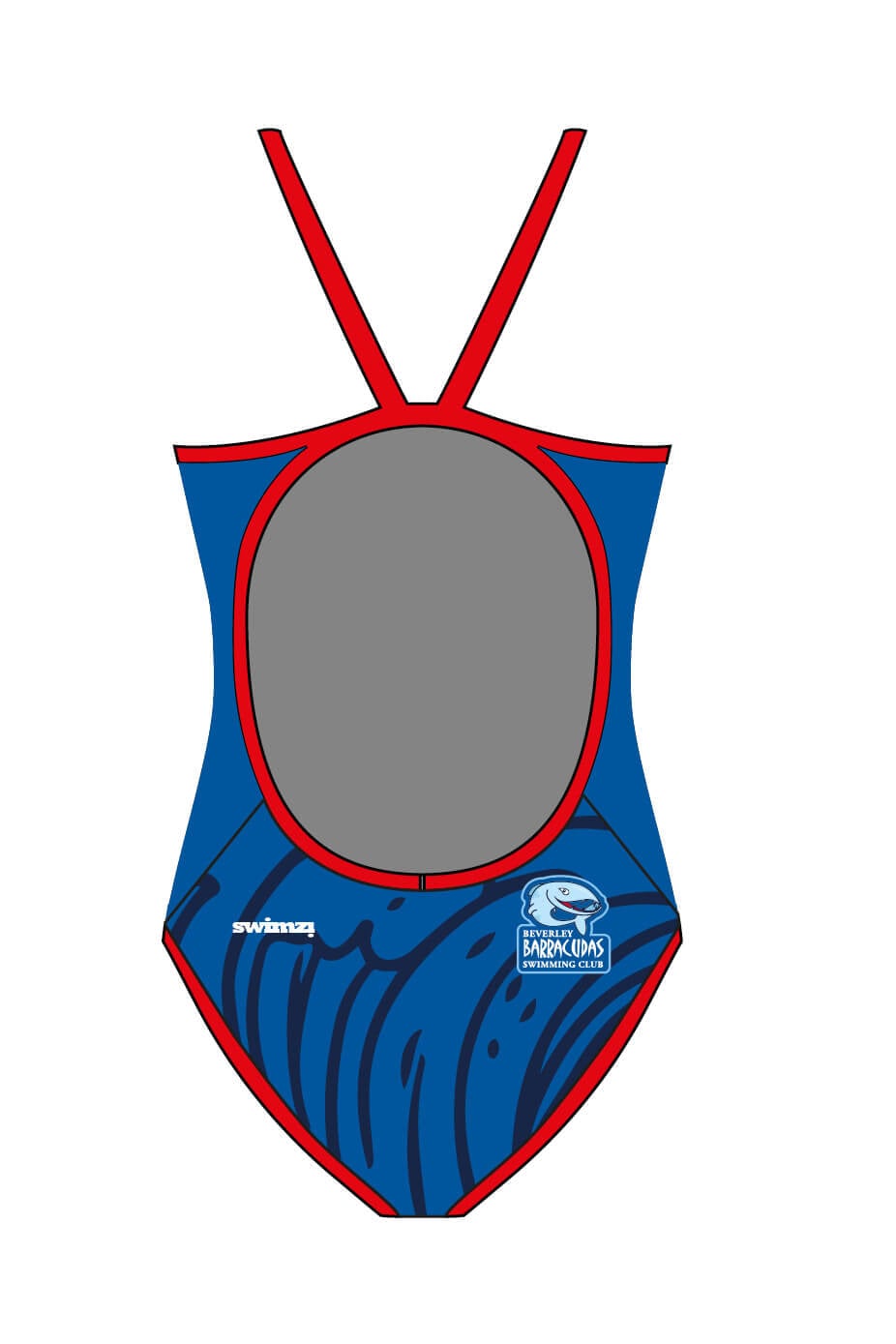 Beverley Barracudas SC Adult Thin Strap Swimsuit image 1