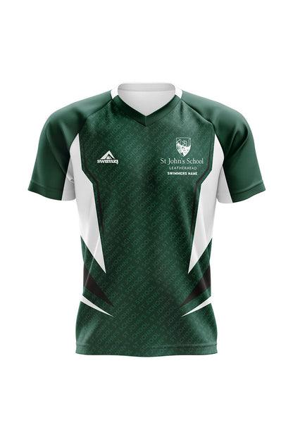 Schools Swimming Super League Kids Unisex St Johns School Club Shirt - V-Neck image 0