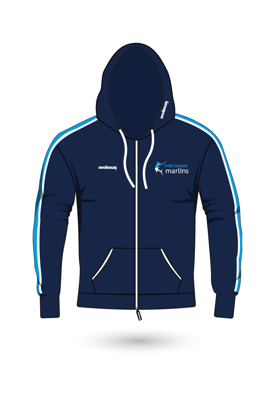 TEAMWEAR OUTLET SHOP! Kids Mid Sussex Marlins SC Unisex Sweat Zipped Hoodie image 0