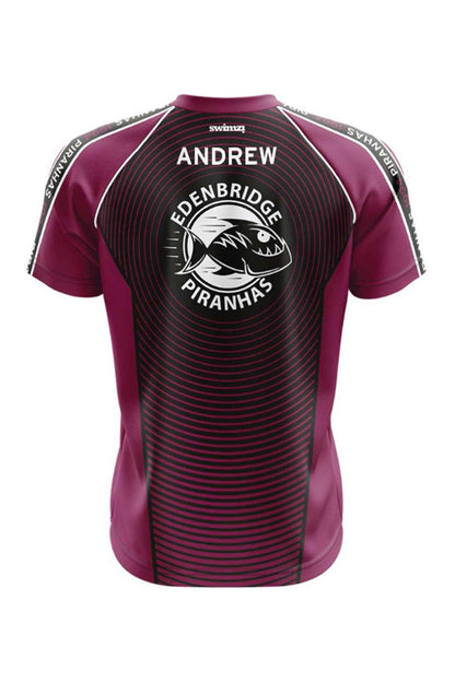 Edenbridge Piranhas SC Adult Unisex Polyester Club Shirt - V-Neck image 1