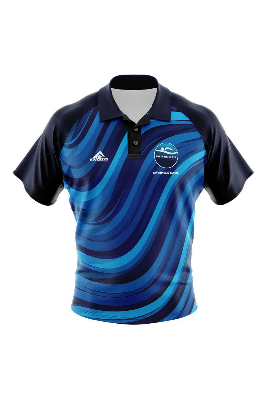 South West Swim Adult Unisex Club Shirt - Polo Neck image 0