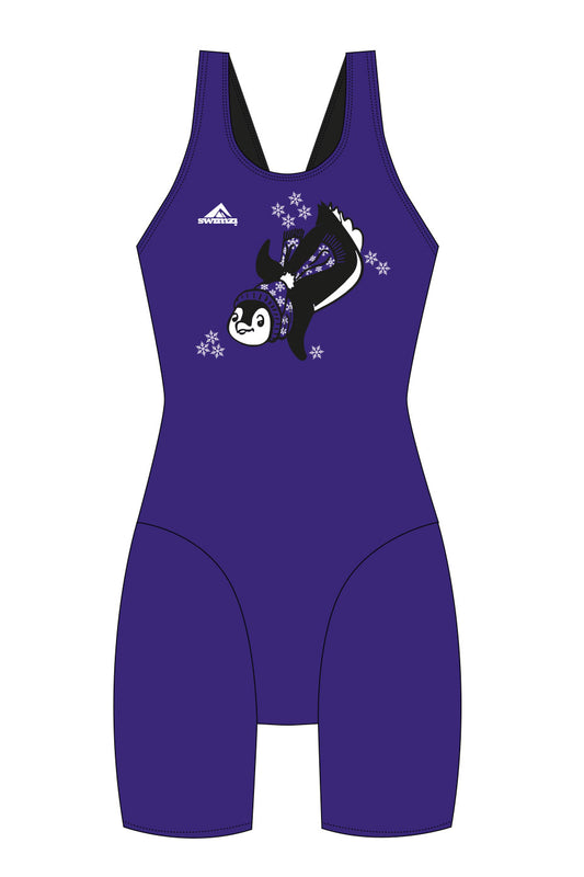 Polar Bear Challenge Adult Female Penguin Knee Suit - Purple image 0
