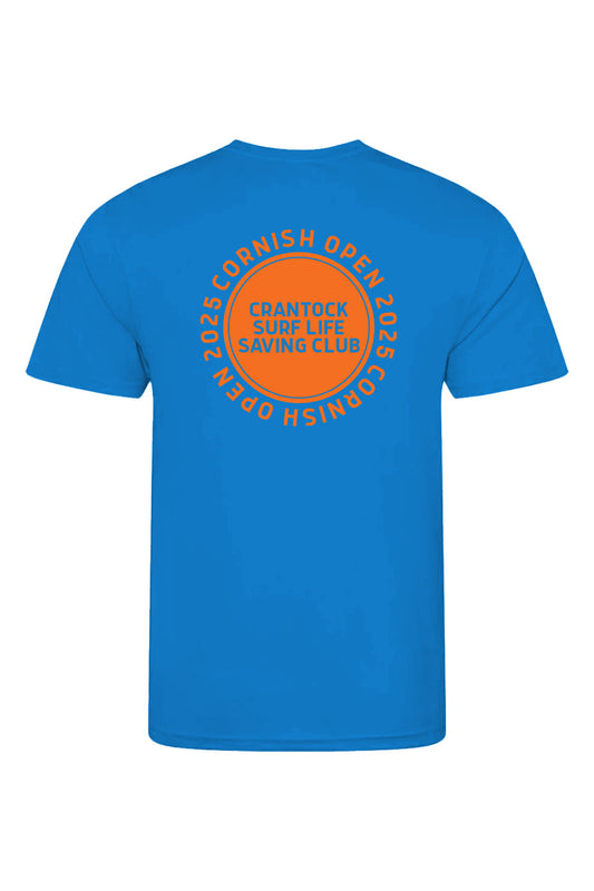 Crantock SLSC Adult Unisex Cool Tee - Crew Neck - Cornish Open image 0