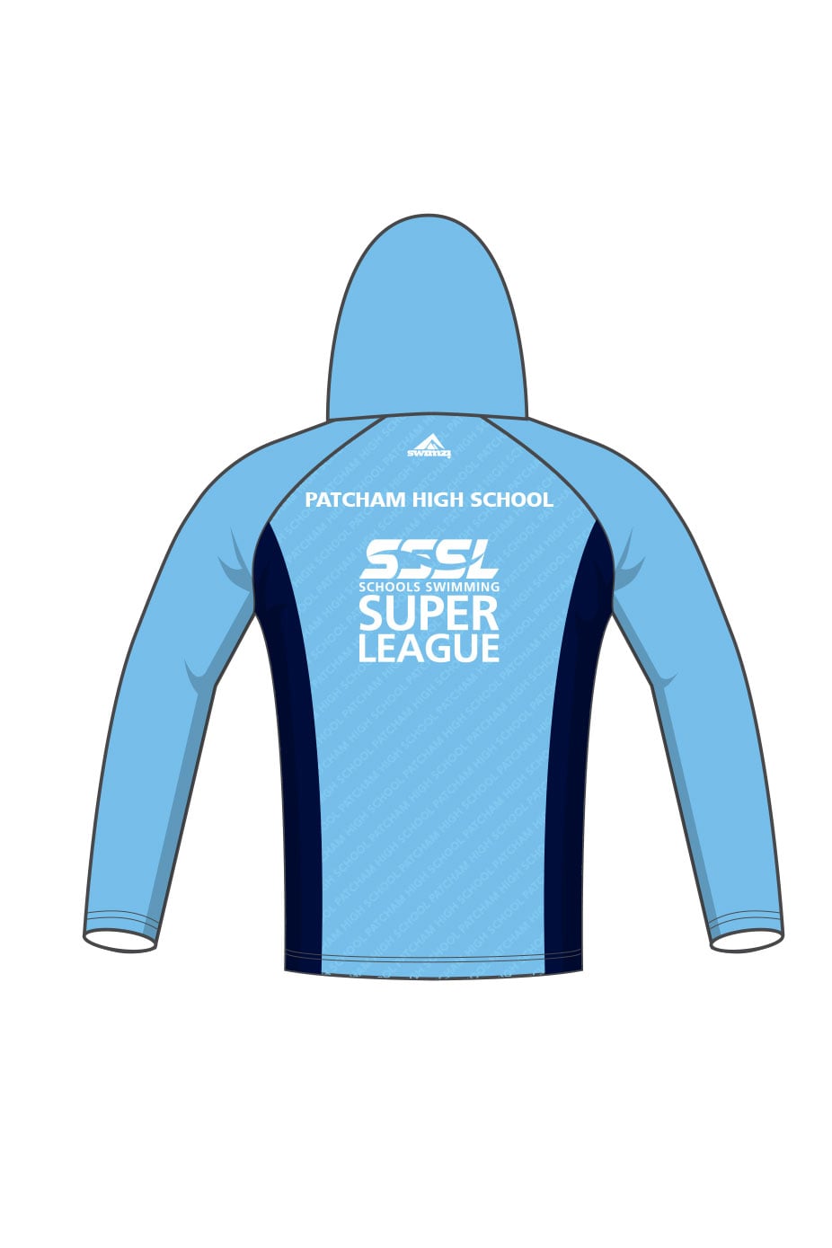 Schools Swimming Super League Adult Unisex Patcham High School Zipped Performance Hoodie image 1