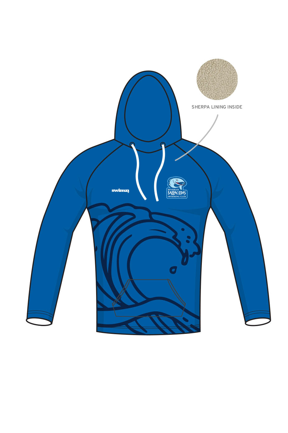 Beverley Barracudas SC Adult Unisex Winter Pullover Performance Hoodie image 0