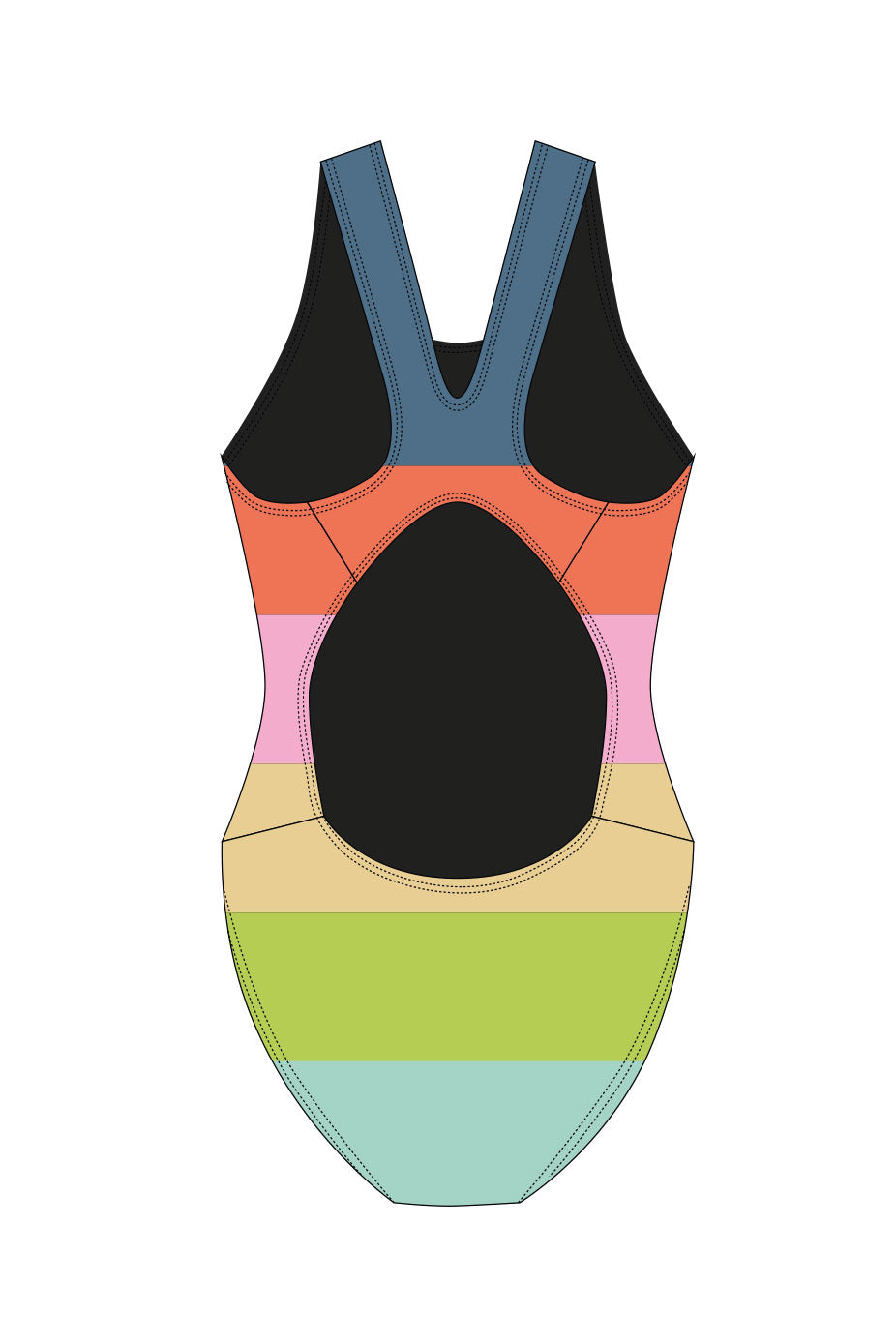 Tribirdsport Coaching Adult Female Broadstrap Swimsuit image 1