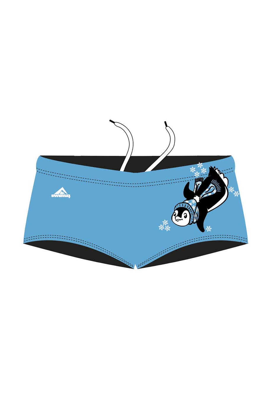Polar Bear Challenge Adult Male Penguin 15cm Trunks - Blue image 0