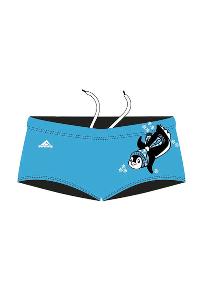 Polar Bear Challenge Adult Male Penguin 15cm Trunks - Blue image 0