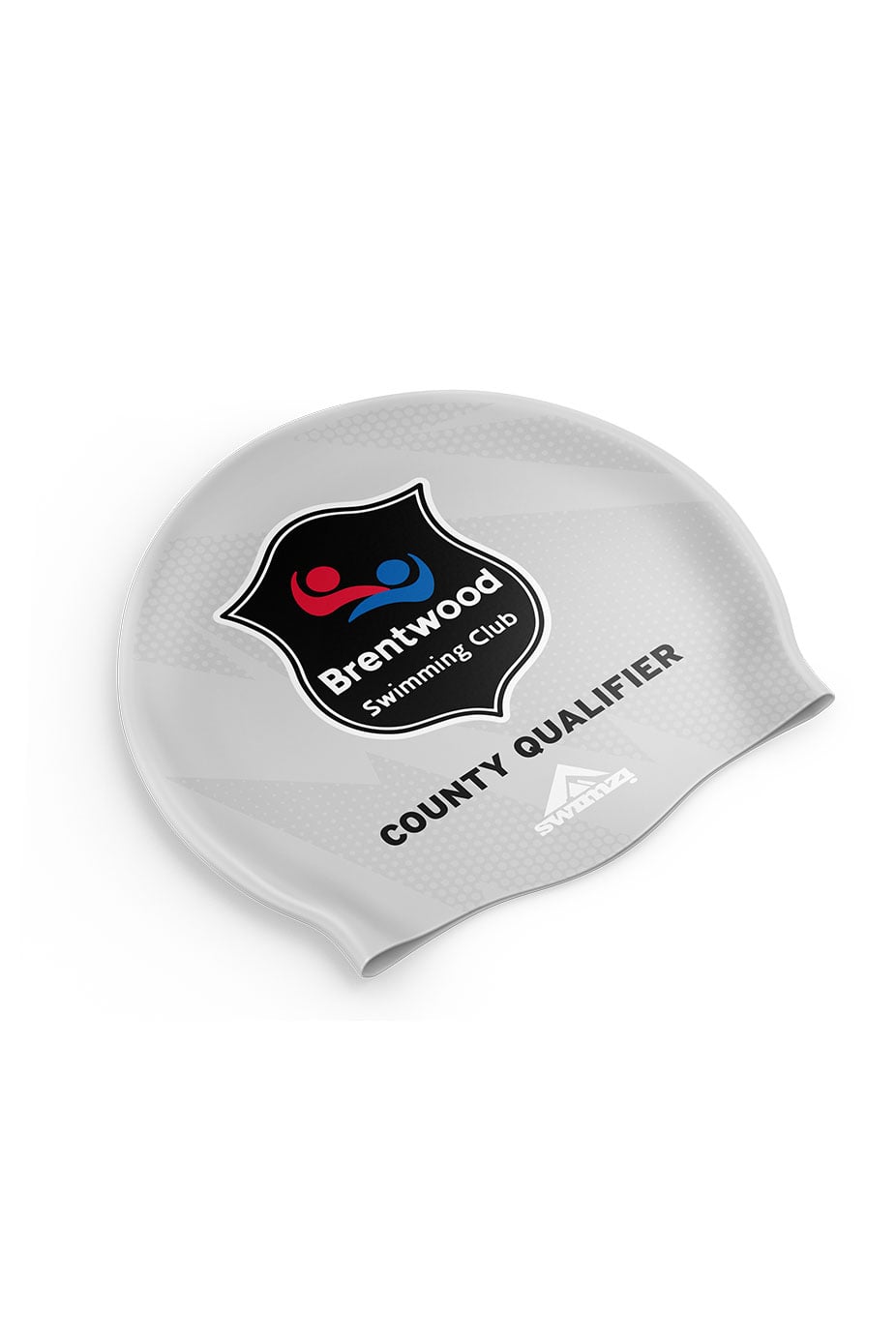 Unisex Club Swim Cap - Silicone Suede - Silver image 0