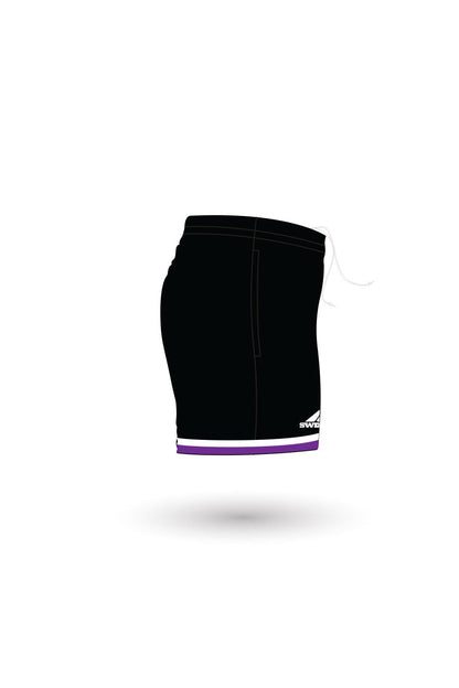 Newham & University of East London Swimming Club Adult Female Sport Shorts - Zipped Pockets - Black image 1
