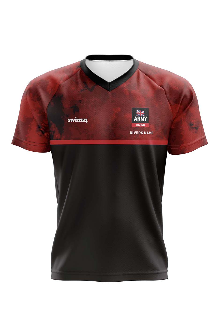 Army Swimming & Triathlon Adult Unisex Diving Club Shirt - V-Neck image 0