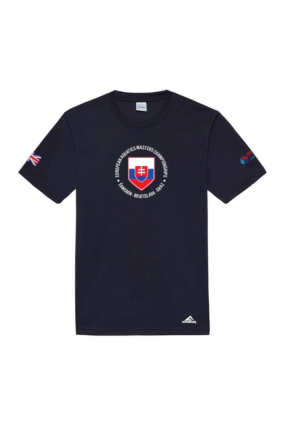 British Masters Swimming Adult Unisex Cotton Shirt - Crew Neck - Navy image 0