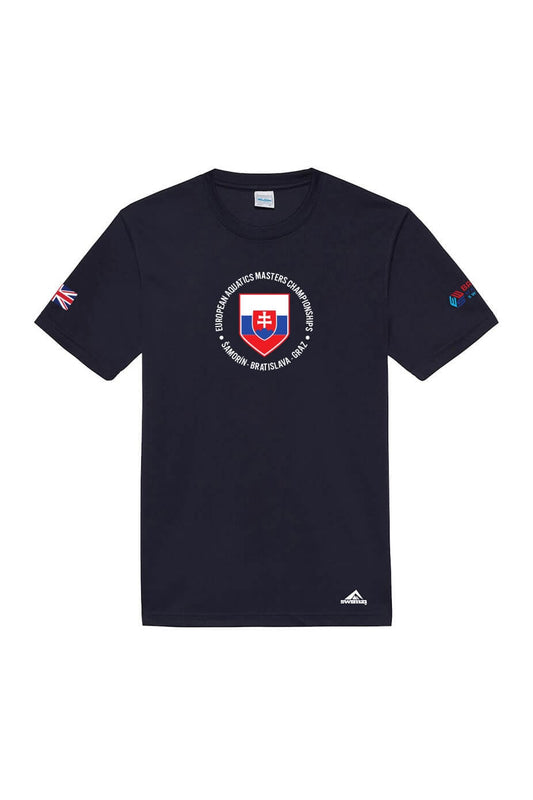 British Masters Swimming Adult Unisex Cotton Shirt - Crew Neck - Navy image 0