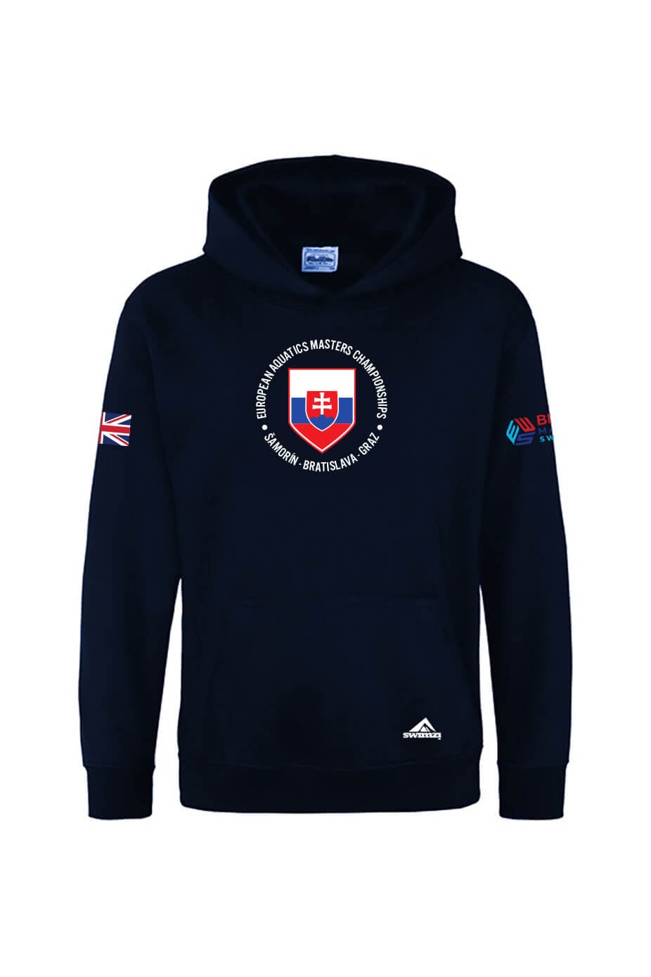 British Masters Swimming Adult Unisex Cotton Pullover Hoodie - Navy image 0